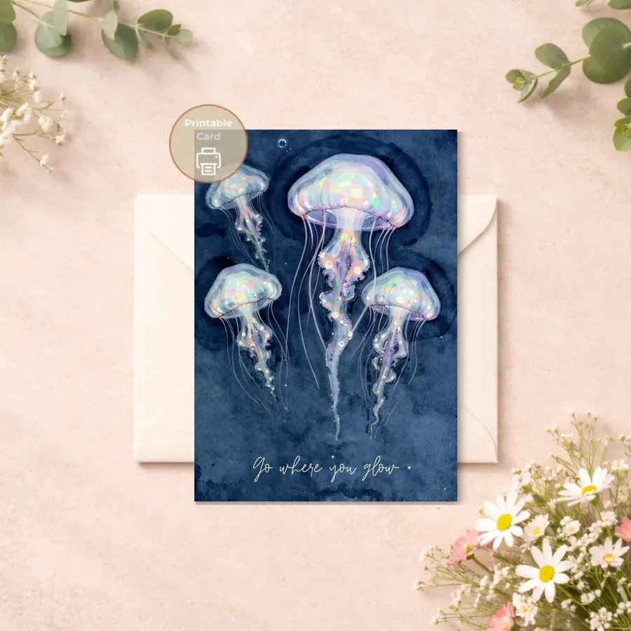 Go Where You Glow Greeting Encouragement Card