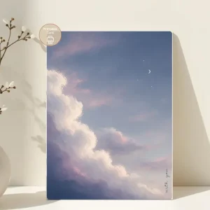 Styled product mockup: With You Card, Peaceful Sky, Support Greeting