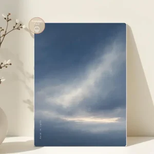 Styled product mockup: Held In Light Card, Peaceful Sky, Encouragement Greeting