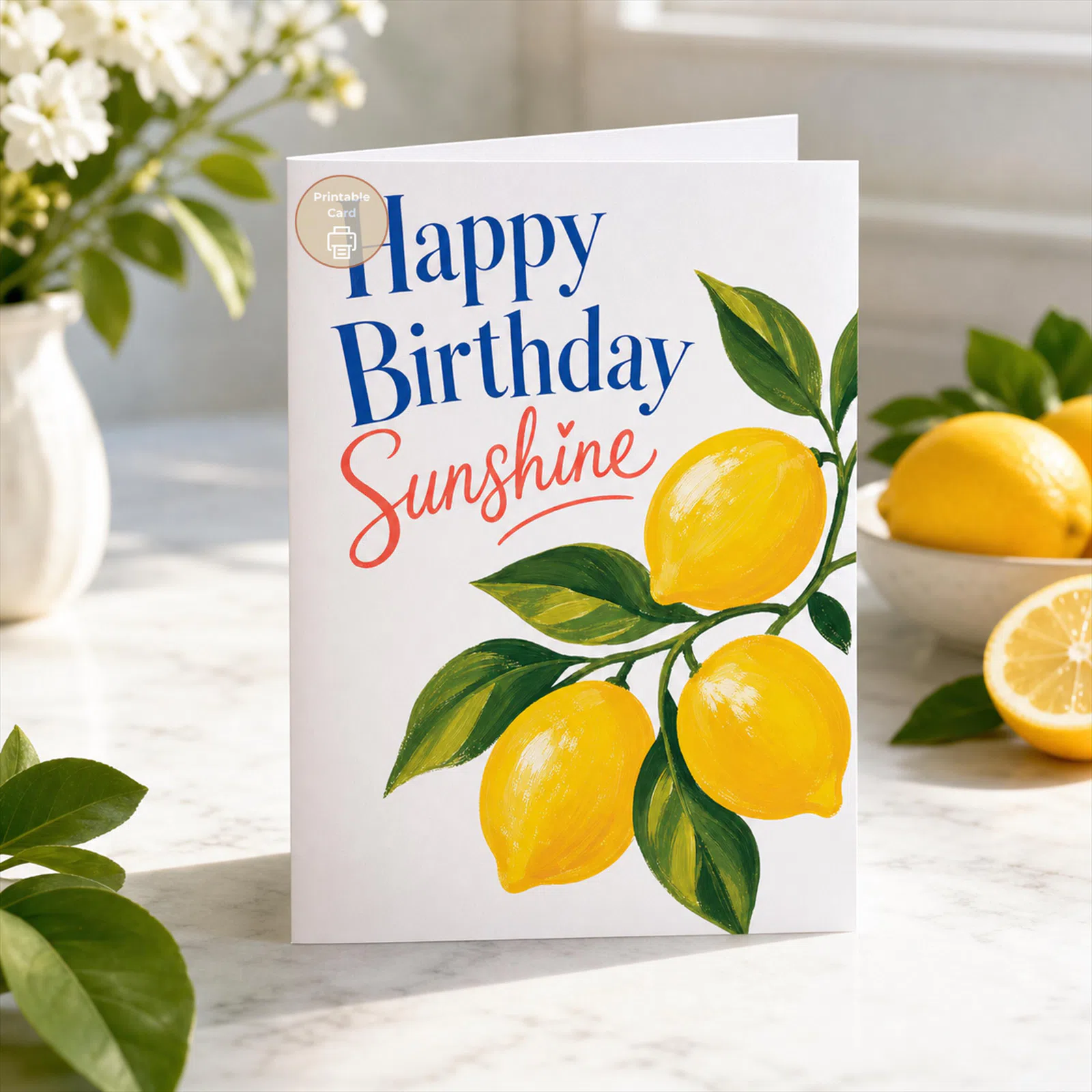 Birthday Lemon Card - Sunshine Greeting Card